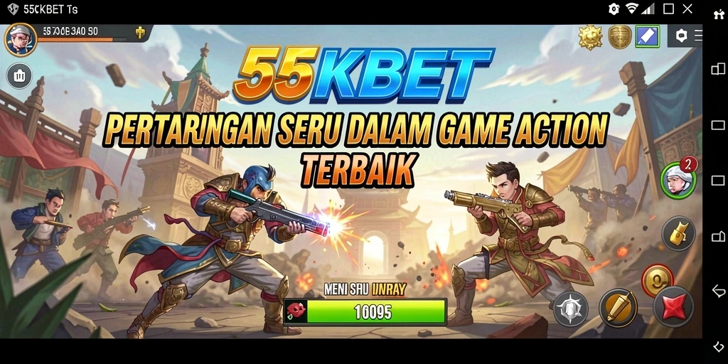 Tangkapan layar gameplay <strong>55KBET</strong> menunjukkan aksi pertarungan yang mendebarkan.