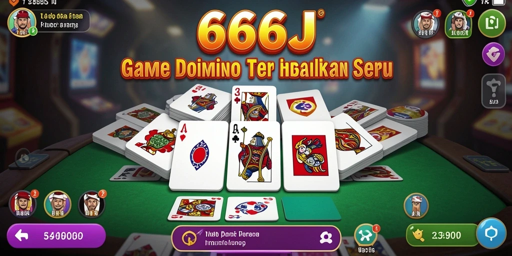 Screenshot dari gameplay seru dalam 666J - Game Domino.