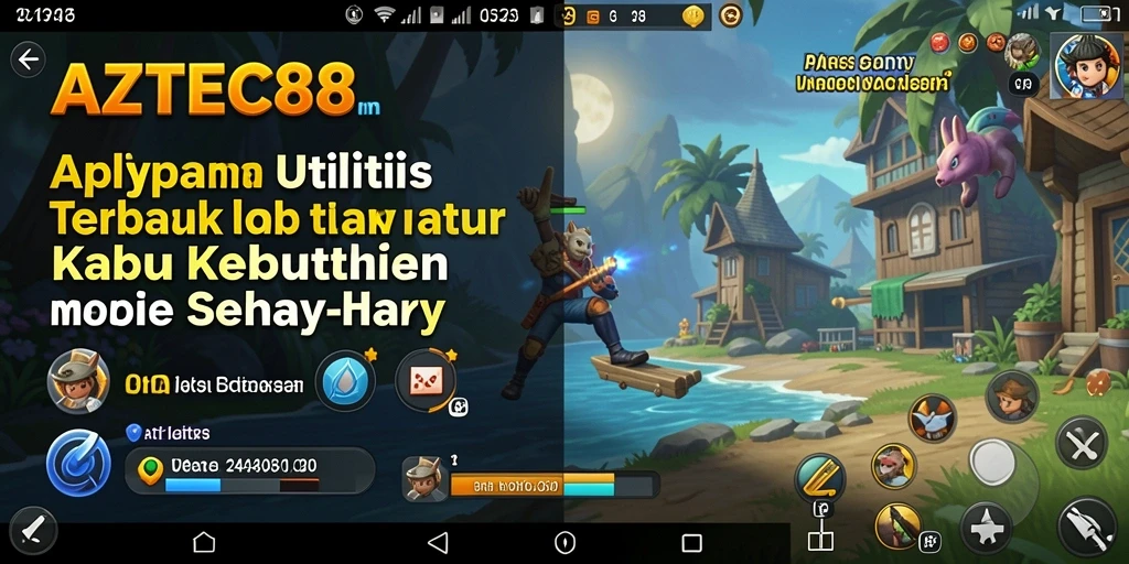 Screenshot utama AZTEC88 yang menunjukkan tampilan aplikasi Utility.