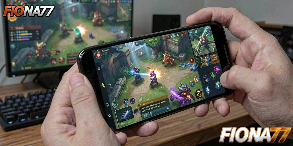 Screenshot gameplay menunjukkan strategi intens dalam FIONA77.