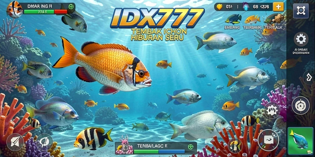 Tangkapan layar gameplay seru dari game Tembak Ikan IDX777.