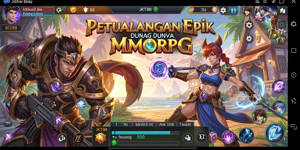 Tangkapan layar gameplay JKT88 dalam aksi penuh petualangan.