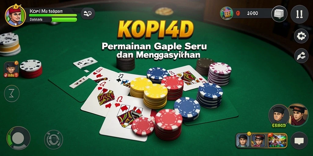 Tampilan menarik saat bermain Gaple di KOPI4D yang penuh warna.