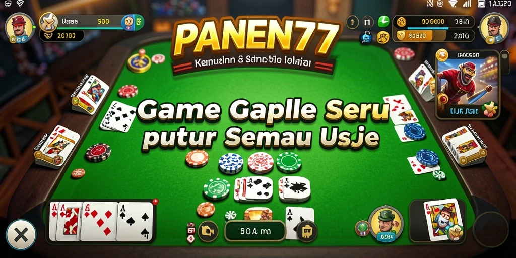 Tampilan menarik dari gameplay Gaple di PANEN77.