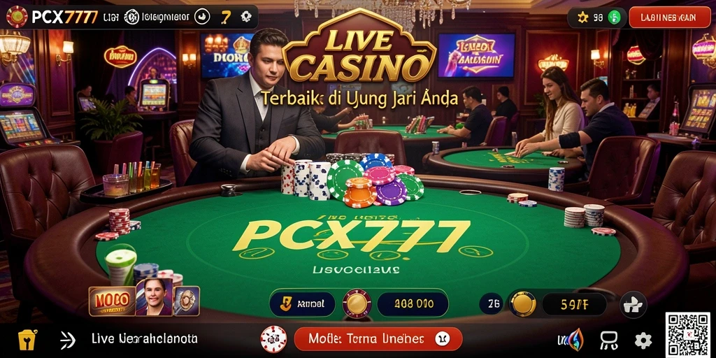 Tampilan gameplay Live Casino yang menarik di PCX777.