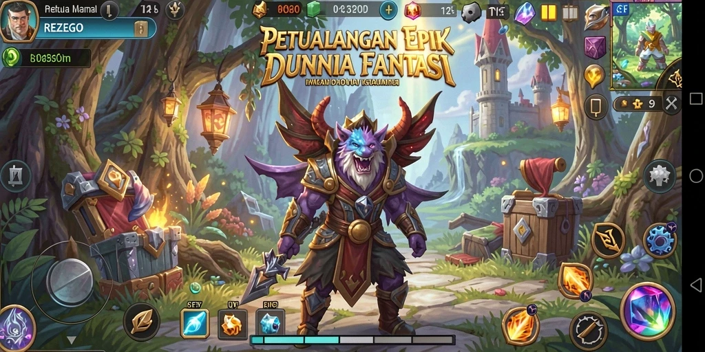 Gameplay seru REZEGO dengan petualangan RPG yang mendebarkan.