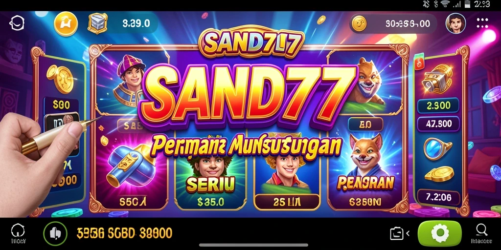 Menampilkan gameplay yang seru dari permainan slot SAND77.