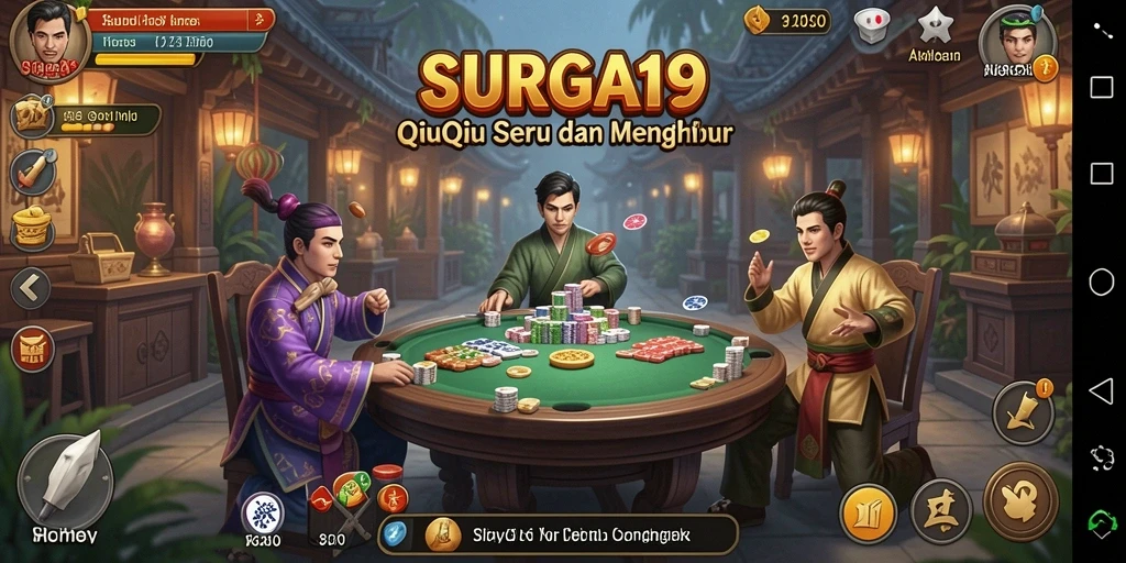 Tampilan gameplay seru di SURGA19 dengan pemain yang bersaing.